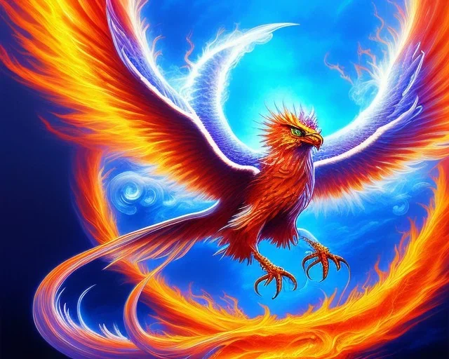 a phoenix made of water, phoenix bird made of water, wings made of water, realistic, intricately detailed