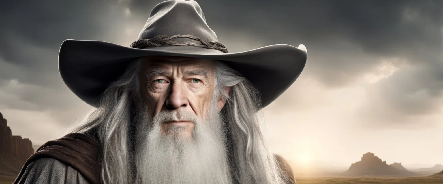 Gandalf as a cowboy