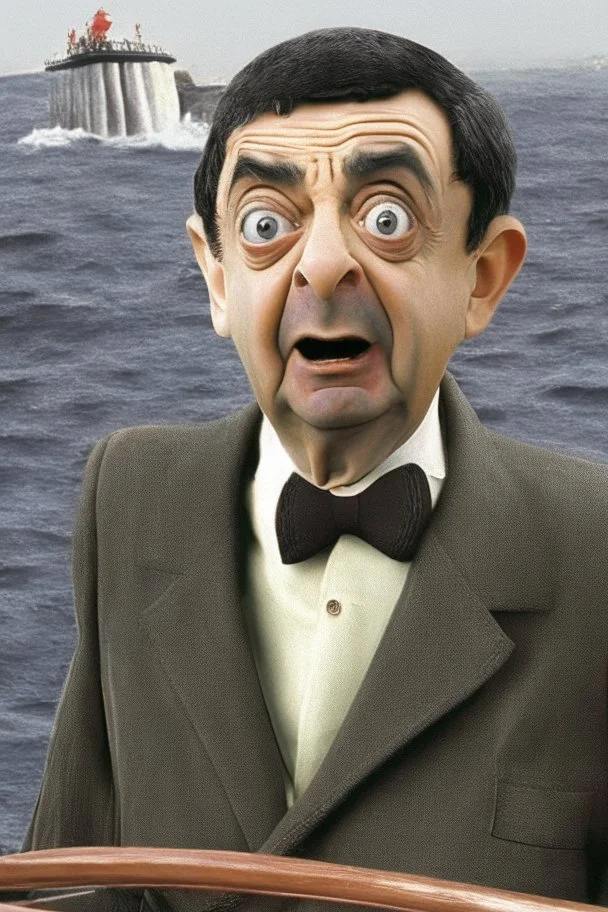 mr bean as charcter in titanic