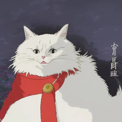 beautiful smooth realistic Japanese samurai robot small cat body, run on dark cosmos background, cat еye, extremely sharp detail, finely tuned detail, ultra high definition, 8 k, unreal engine 5, ultra sharp focus, accurate sword wings, positive smile, lot of details, fit within portrait, Ambiance dramatique