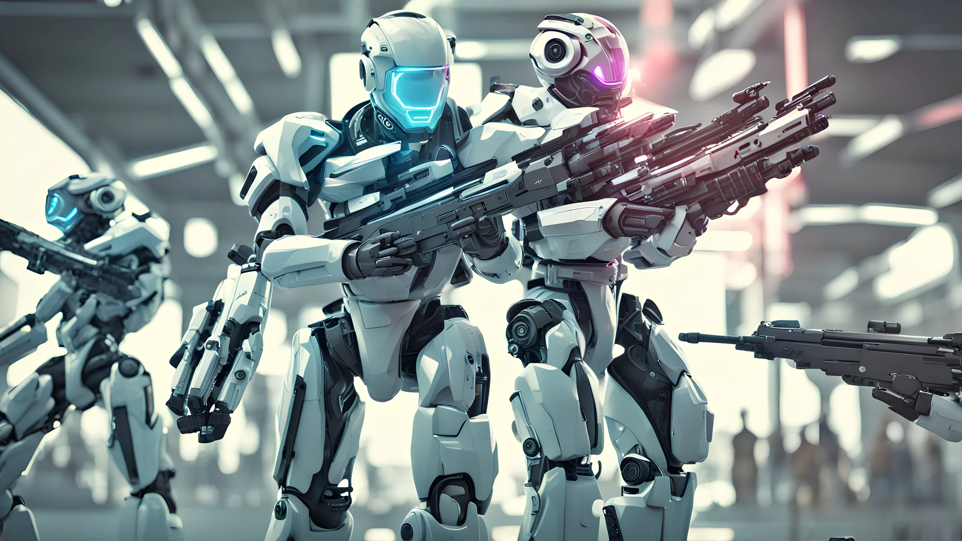3d, war, Weapon, modern, bright colors, future, detail, advanced, logic, digital systems, robotic