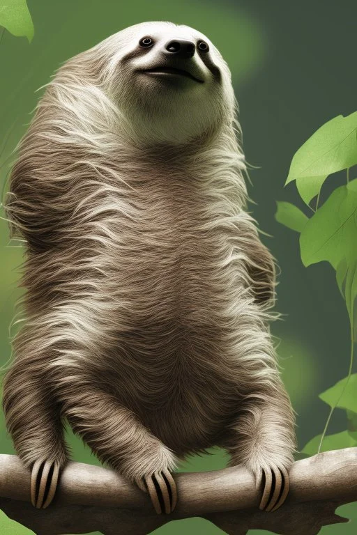 4 pictures of the same sloth moving in sequence