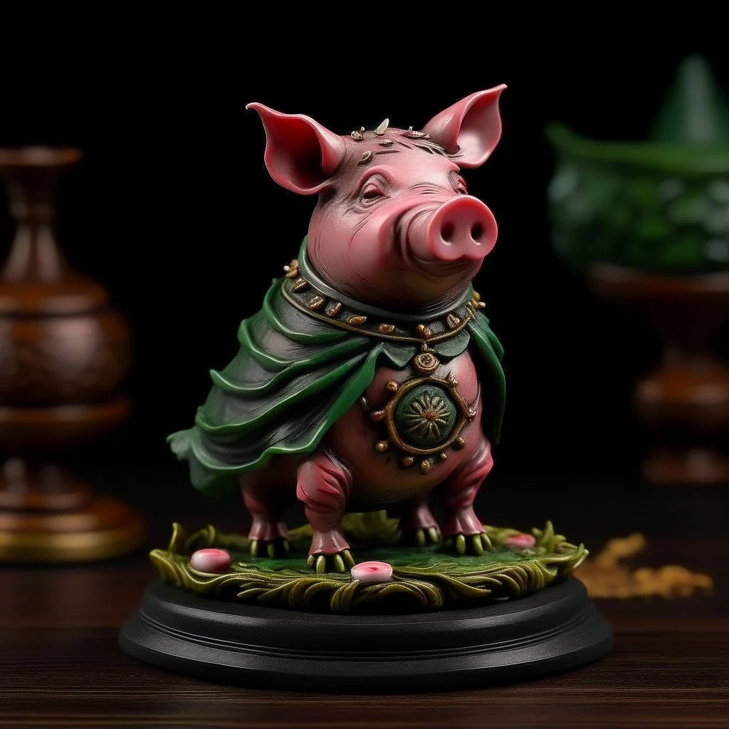 a statuette of a eldritch pig cult