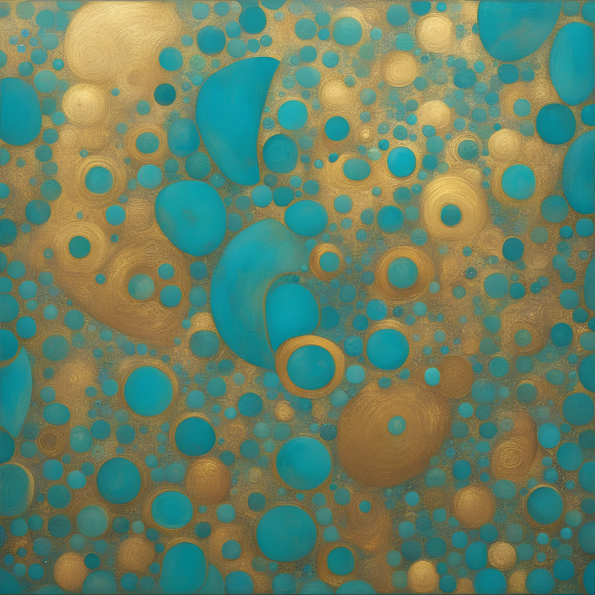 A turquoise and gold abstract by Klimt