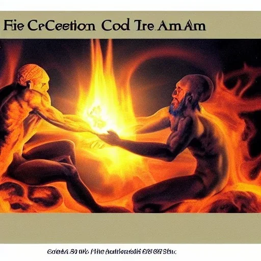 Fire god+creation of Adam