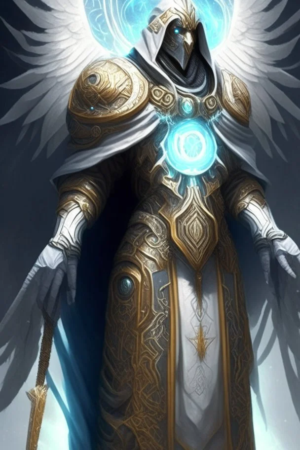 ancient prophet archmage celestial armor faceless hard armor demigod being manyhands