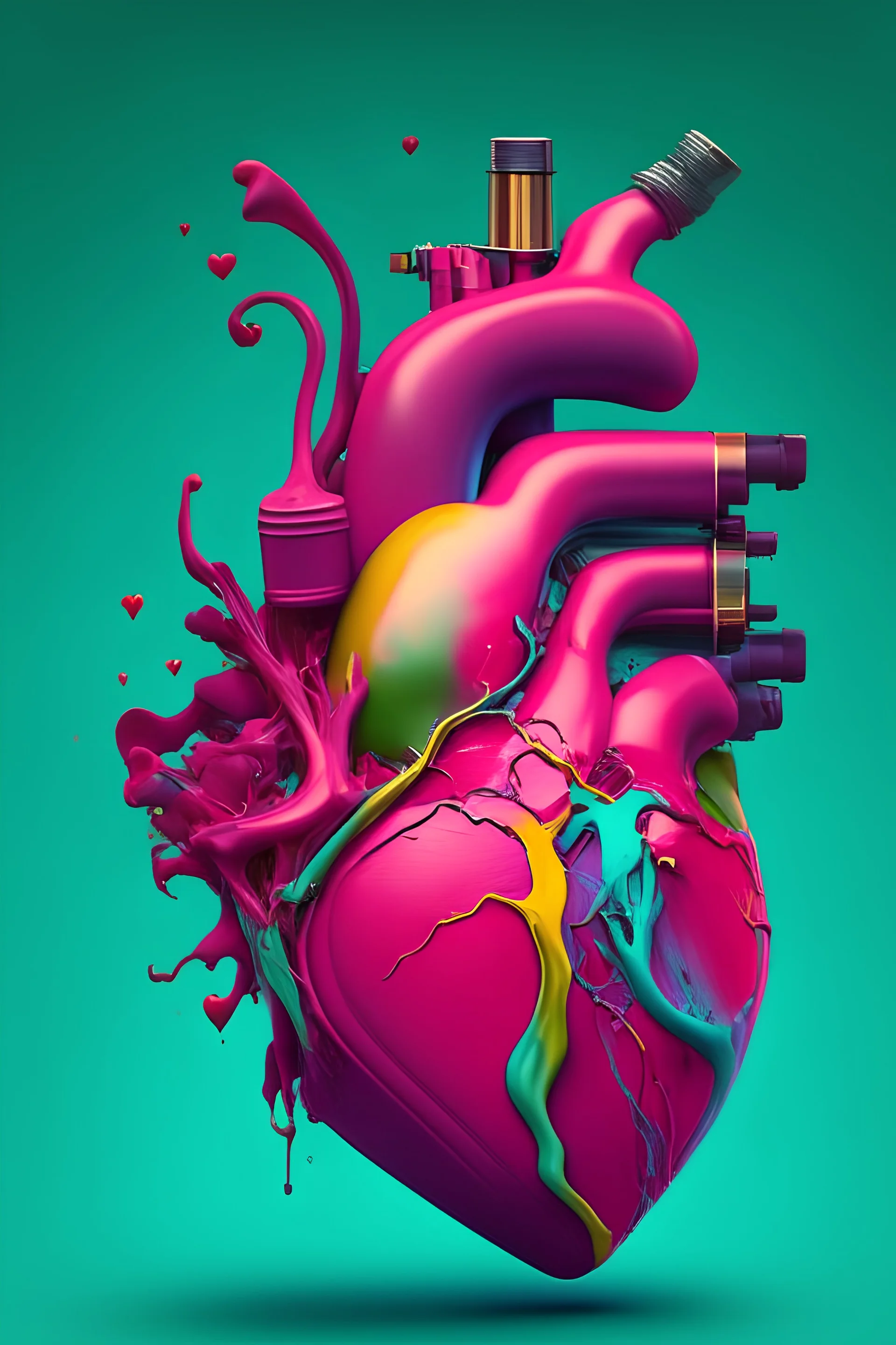 the heart is like a powerful pump colour