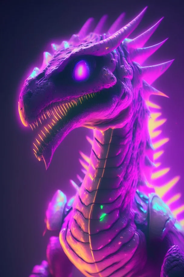 Rainbow dinosaur humanoid alien,GLOWING, PURPLE, pink, 4K, 8K, CINEMATIC