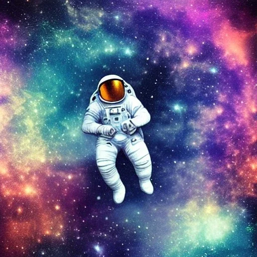 astronaut in galaxy