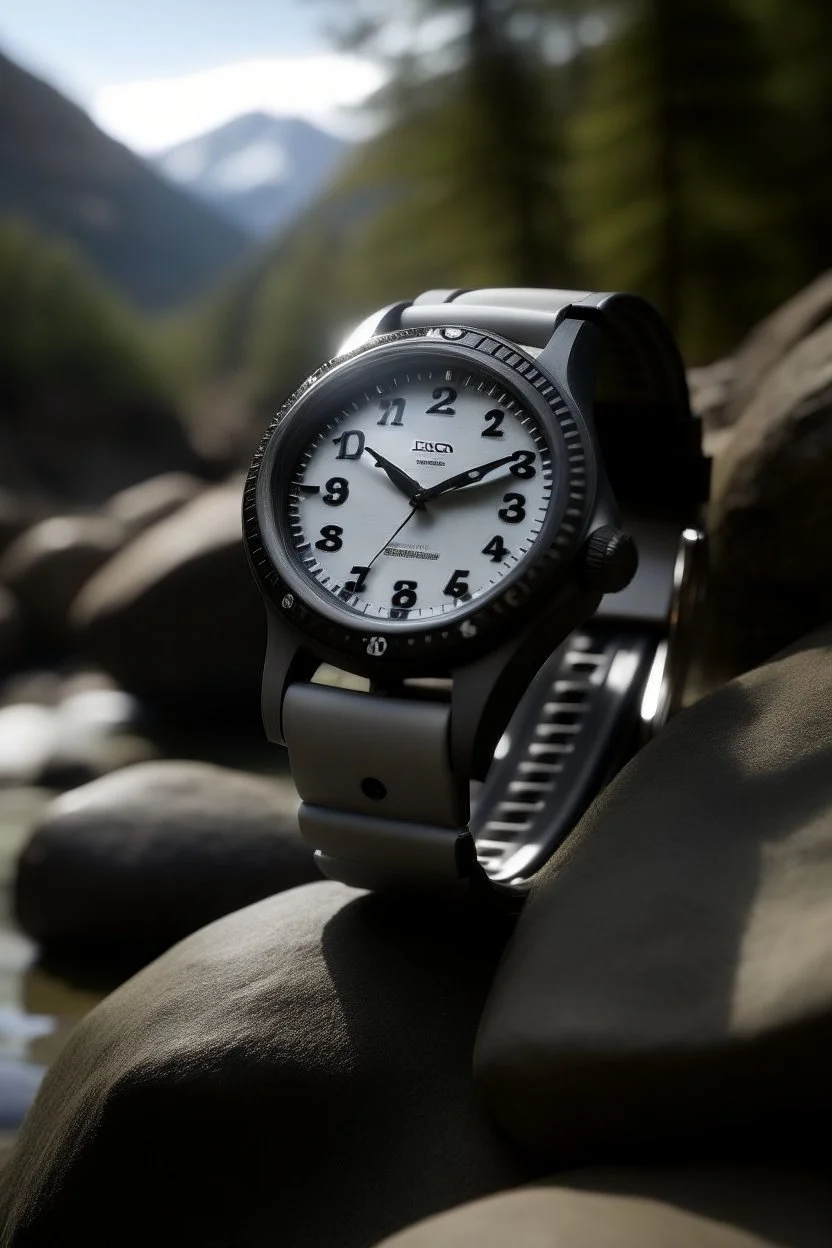 Create images portraying 31mm watches in outdoor settings, emphasizing their durability and water-resistant features. Showcase a watch on a hiking trail or by the water, highlighting its adaptability to various environments.