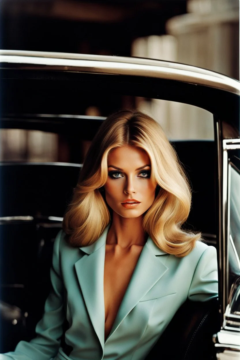 sixties fashion photography, natural young female, most beautiful female, longer light blonde hair, middle parting, beautiful like an undressed supermodel from the sixties, beautiful face, unbelievable sexy, space supermodel, helmut newton, polaroid colors, realistic, claudia schiffer, brigitte bardot, sharon tate, gigi hadid, chaterine deneuve