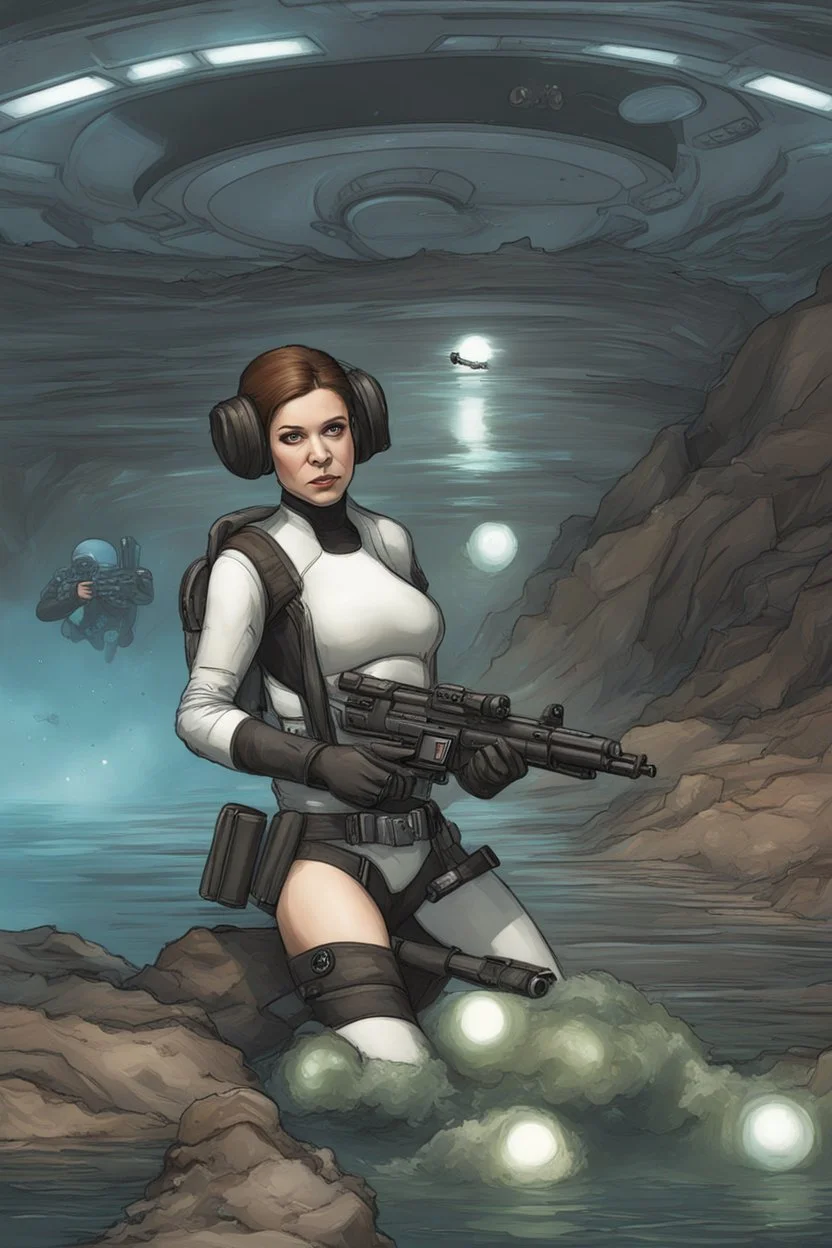 [scuba, princess Leia] Rebel Infiltration Intercepted