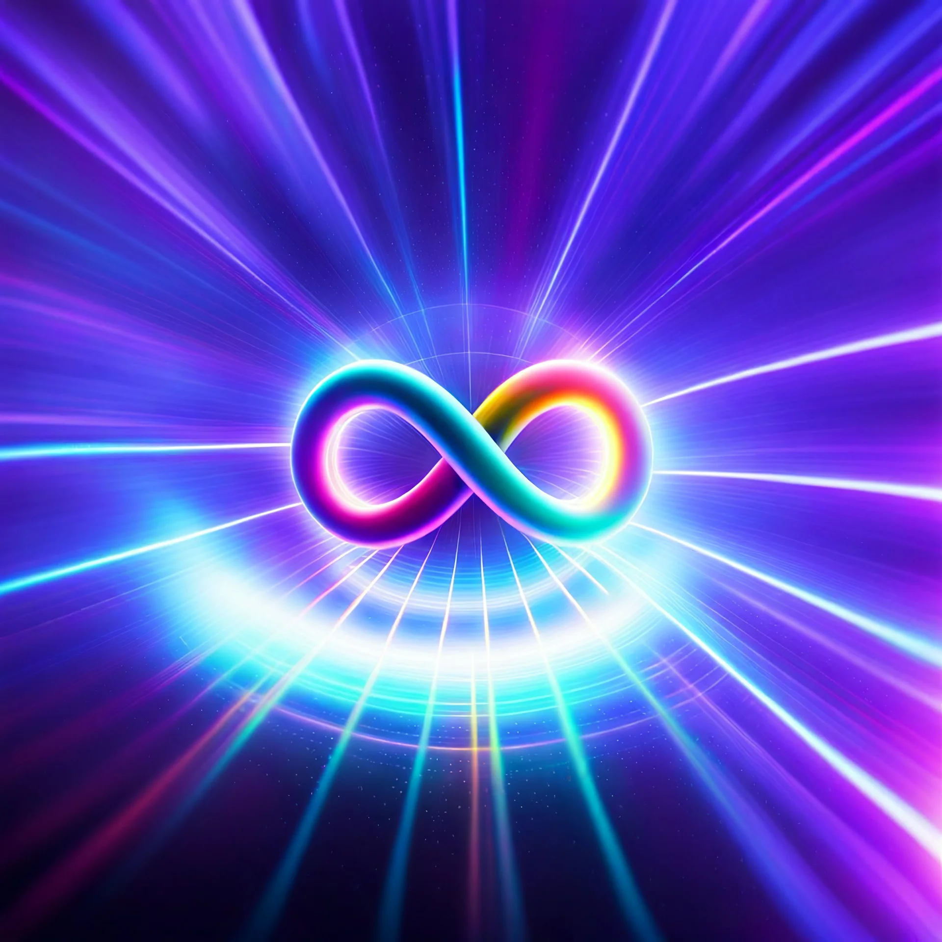 infinity symbol brightly coloured ∞ moving at warp speed, colours from infinity flowing through image with speed, DSLR with a 80mm lens, set to f/16 and a slow shutter speed of 1/15s, striking, neon, chiaroscuro, dramatic, captivating, powerful, fantasy, beautiful, octane render, 16k post-production, artstation: award-winning: atmospheric: commanding: fantastical: clarity: ultra quality: striking: brilliance: stunning colors: amazing depth; lens: f/11, 35mm