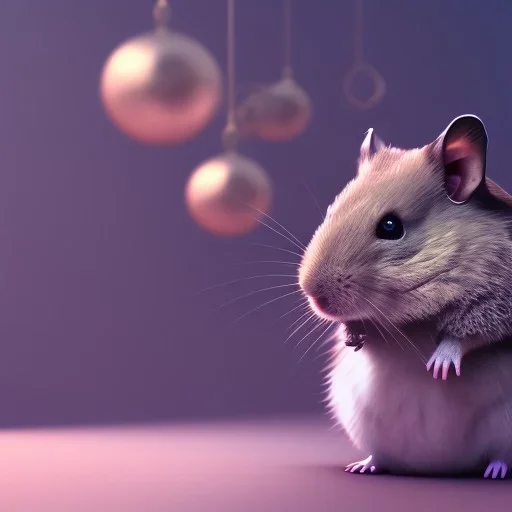 Deri ceket giymiş siyah tüylü hamster,highly detailed, grainy, realistic, unreal engine, octane render, bokeh, vray, cinema4d, movie