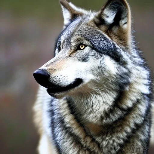 Black and gray wolf