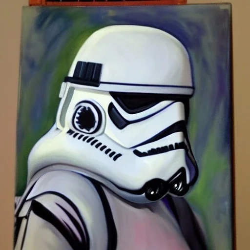 scream painting with storm trooper