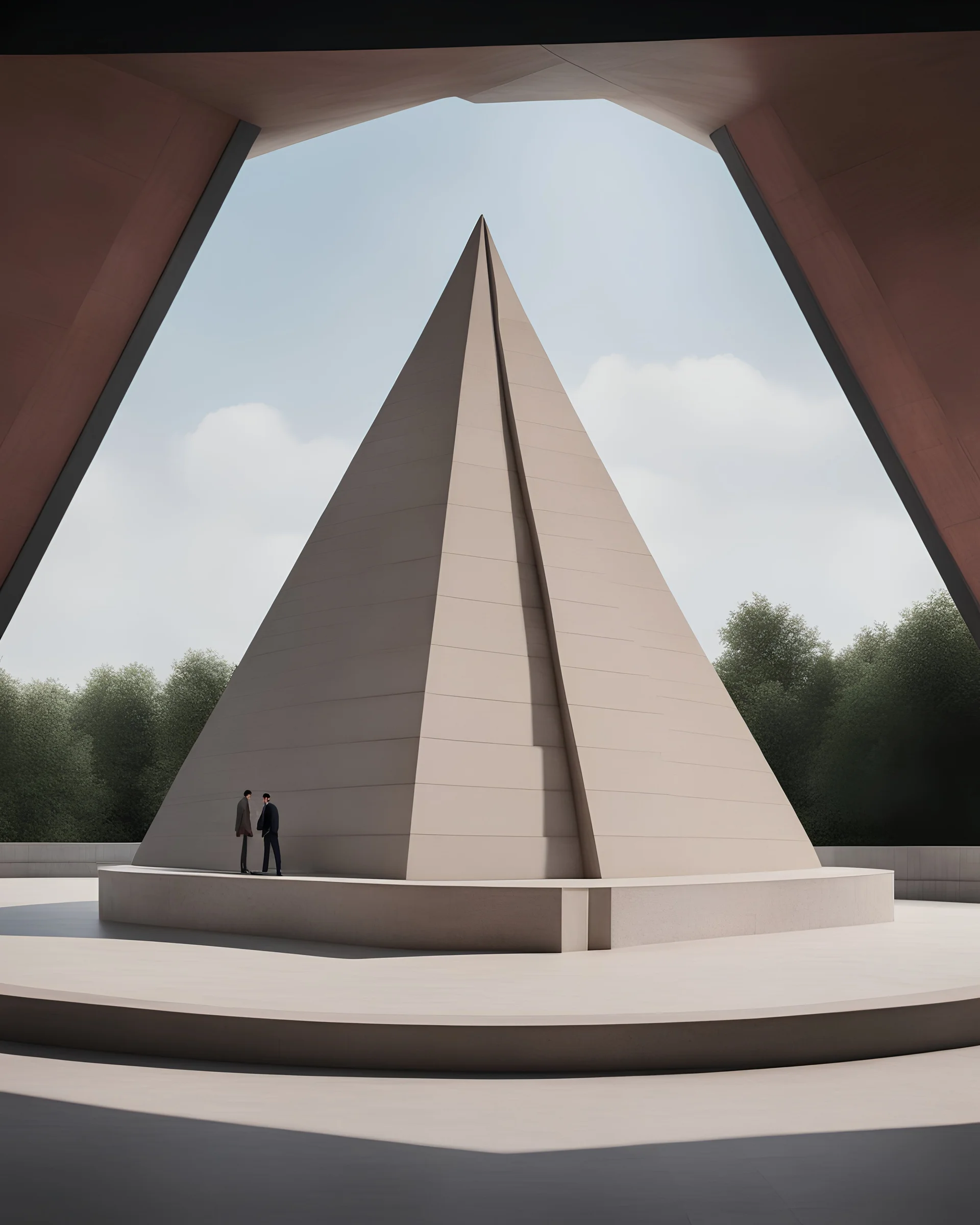 photo of a soviet era street kiosk on top of a huge concrete pyramid, sophisticated, inspired by Bruno Munari, gestalt theory and metamodernism, hyperrealistic, hyperdetailed, uncanny valley, product focused, intricate details