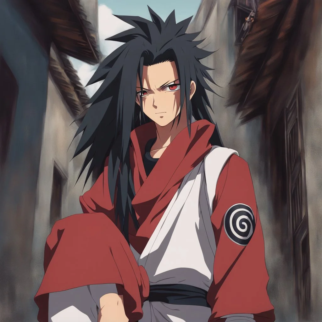 A Young Madara but he is wearing street wear