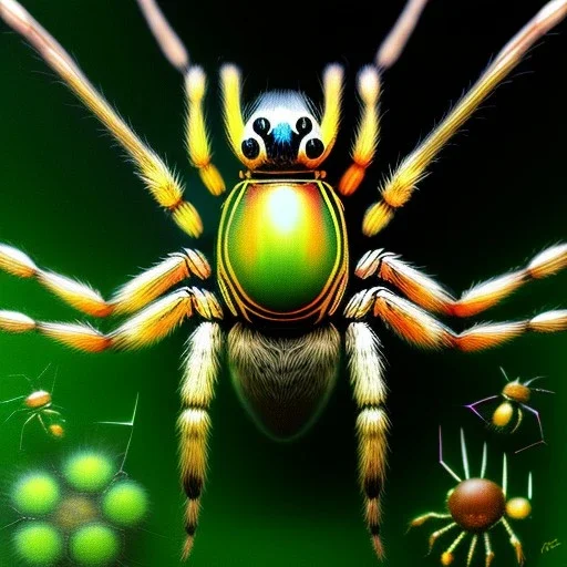 oil portrait of a Spider by Monet 8k