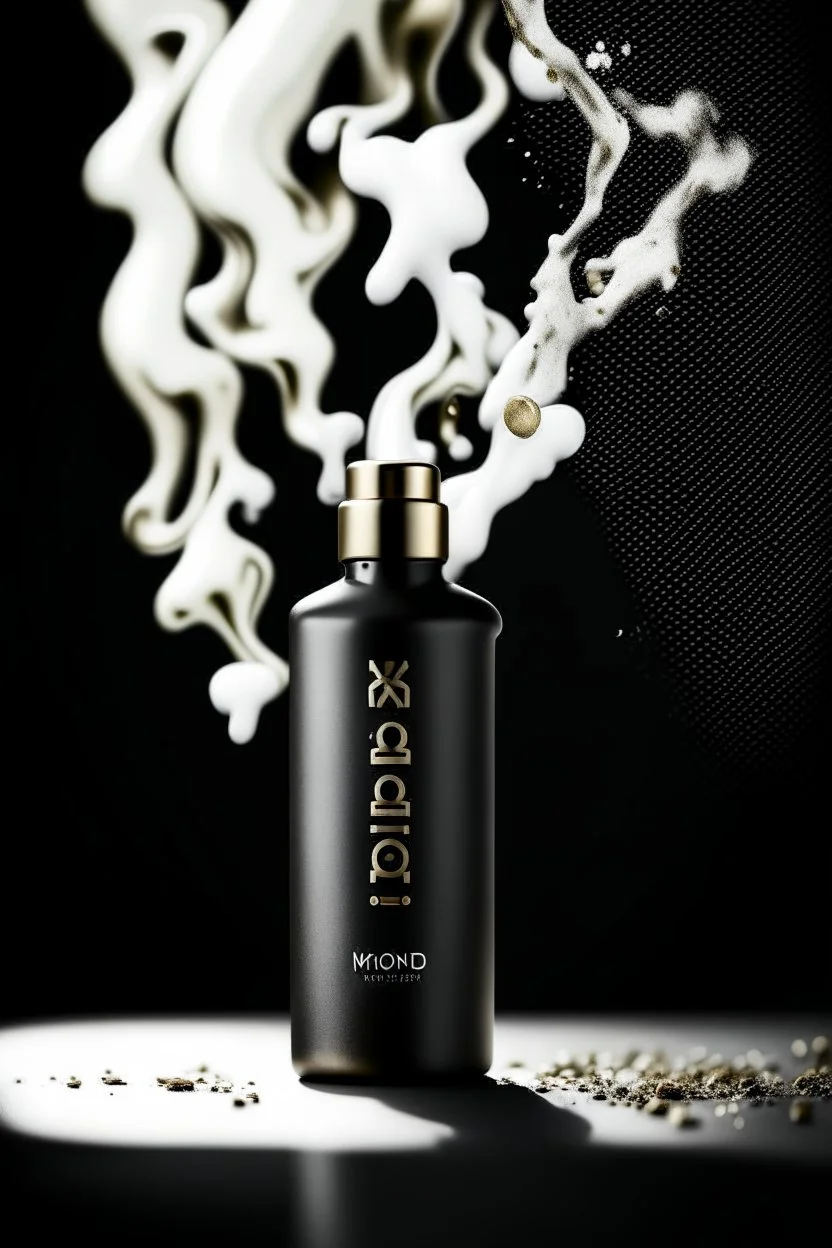 create a high quality minimal poster for mono product reveal photo with nice photography techniques from a simple Brass Manifold in , dark background, a dreamy blurred bokeh background with excellent warm lighting, on a luxury scenes in a studio splash clear water , on a pice of velvet