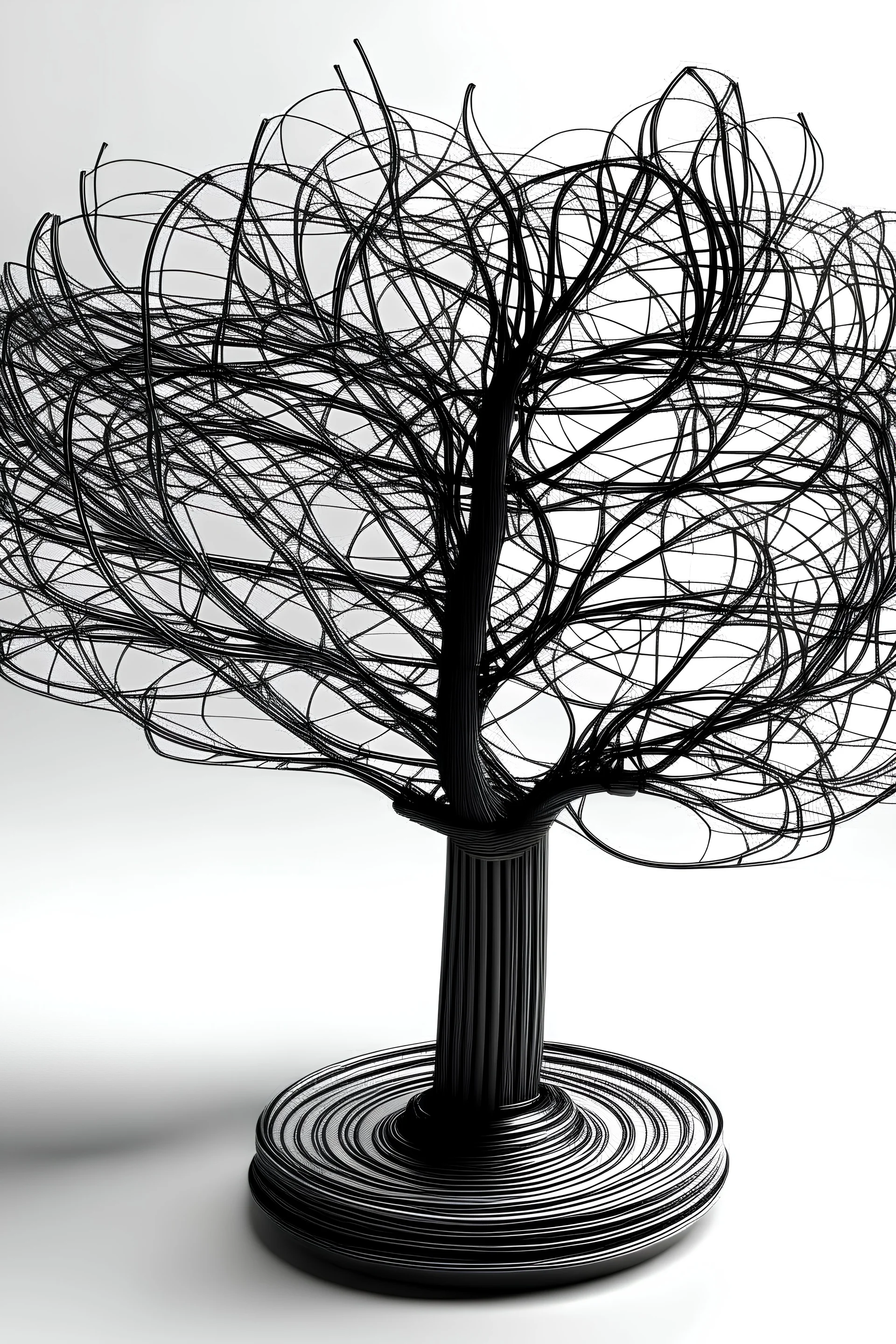 five cable tree made by wire 3d