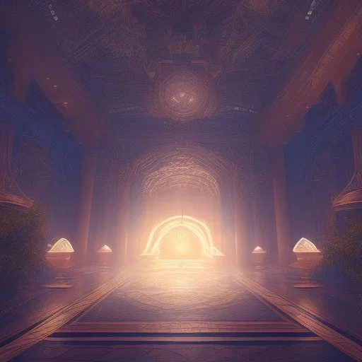 School of learning magical arts, mysterious cosmic backdrop, celestial ambience, soft lighting, unreal engine 5 volumetric lighting, intricate details, realistic style, 8k resolution