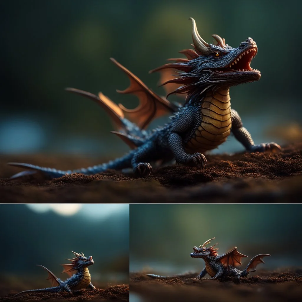 The sprite found an ancient fish, Gave it a gentle kiss, The fish sang a lullaby, And her spirit soared the sky. The dragon spun around, Feet never touched the ground, He whirled and twirled with glee, Till he was set free.,bokeh like f/0.8, tilt-shift lens 8k, high detail, smooth render, down-light, unreal engine