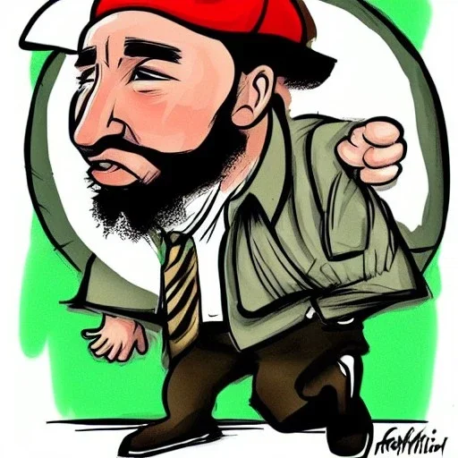 Fidel Castro estilo dibujo anime