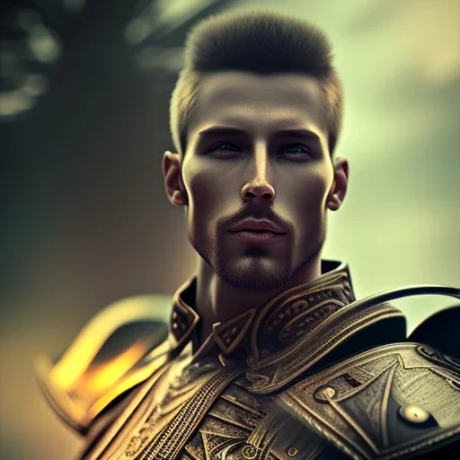 Badass warrior masculina man figure,close-up, soft lighting, polaroid,outdoors,macro lens, cinematic, unreal engine 5, 8k, hyper realistic. ambient lighting, elegant,hyperphotorealistic, epic composition,cinematic lighting, hyperphotomaximalist, masterpiece,epic composition, tilt shift blur, by japbun2-40