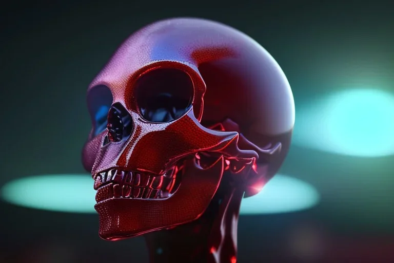 Crystal alien skull