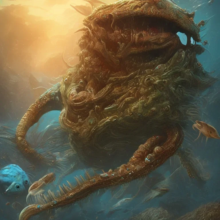 monster from the oceans deep, high quality, 8k