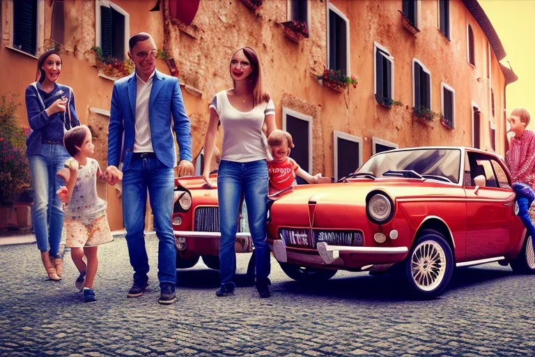 funny family meeting italy