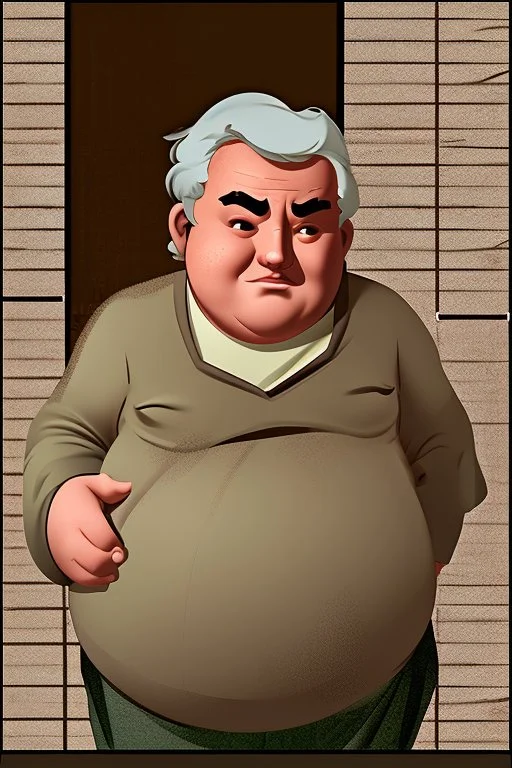 Extremely rich old man with some fat, unattractive