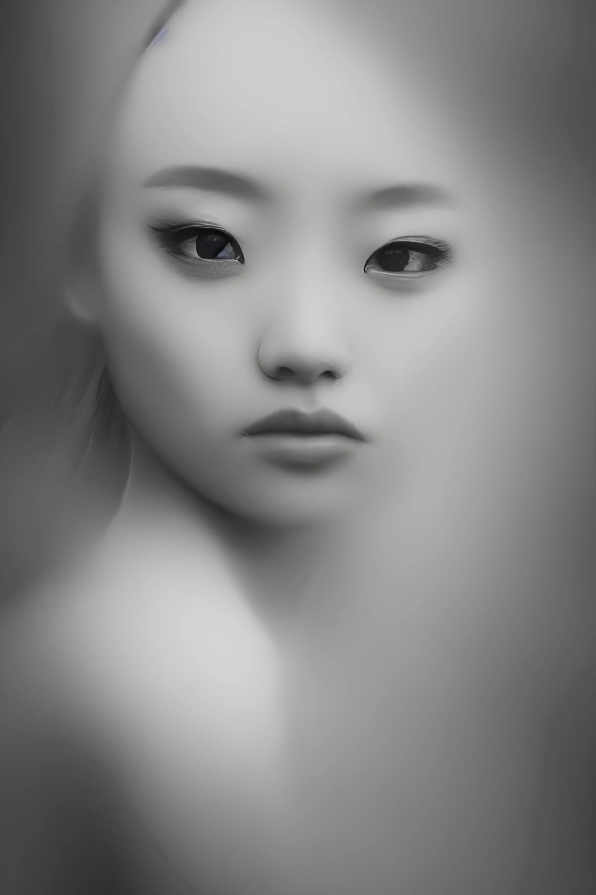 A portrait by Akihito Yoshida, Bokeh, Tonal Colors, 2-Dimensional