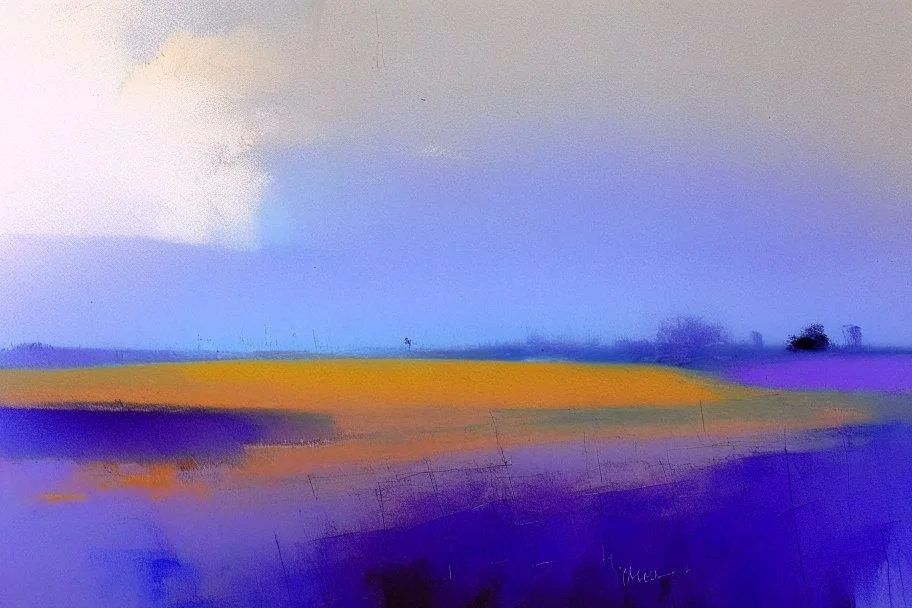 Leicestershire landscape, style of Peter wileman