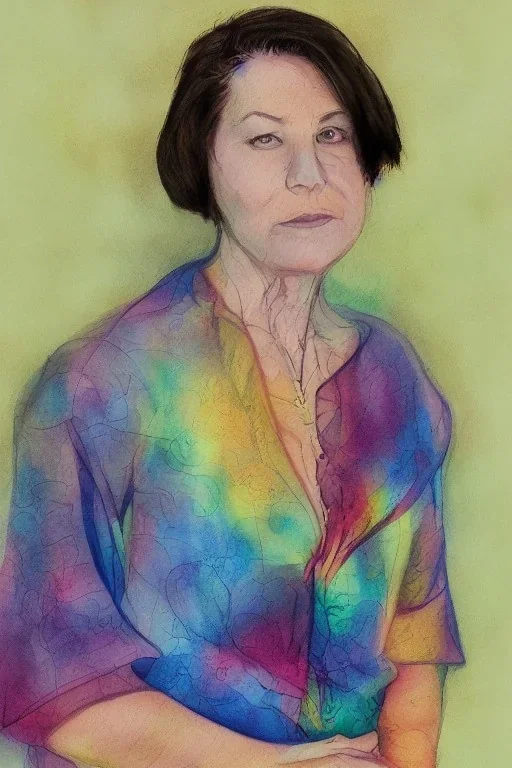 Portrait lady, full body shot, full-color medium shot ElfAcademia