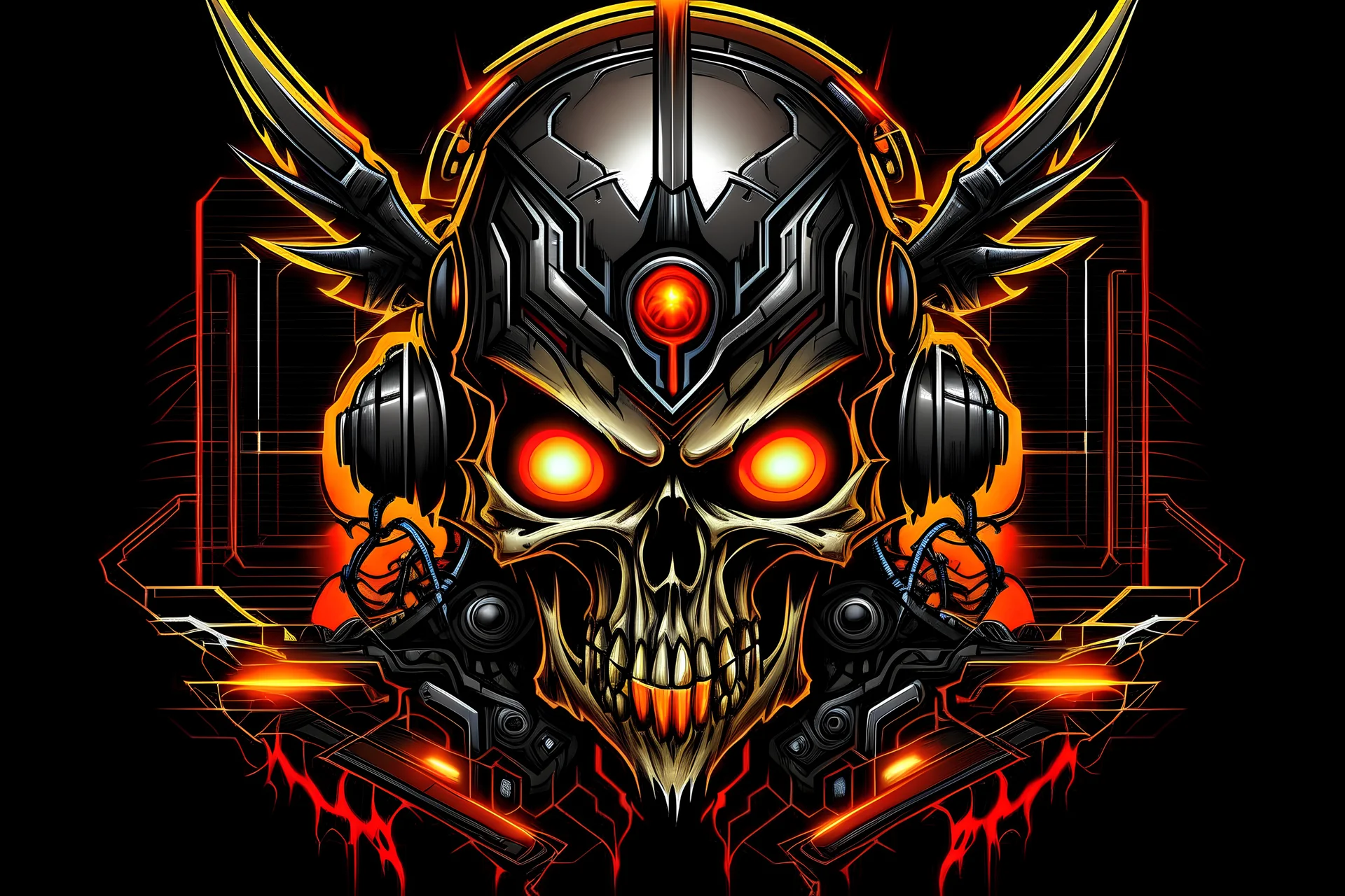 logo diable cyberpunk firestarter hardrock emission radio