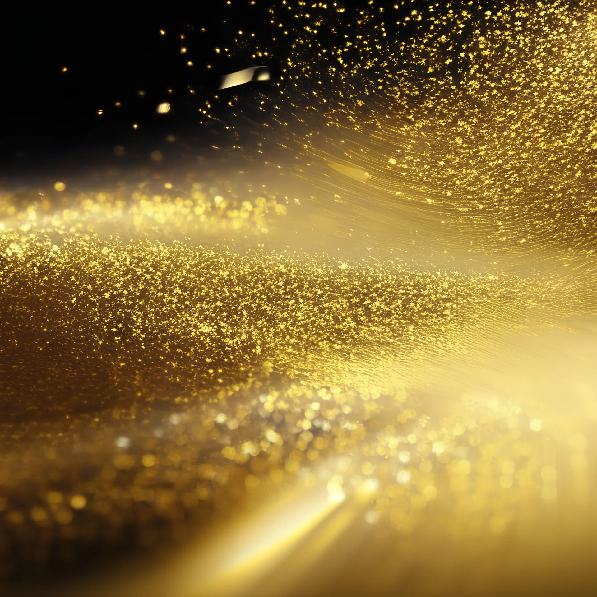 motion blur golden glitter