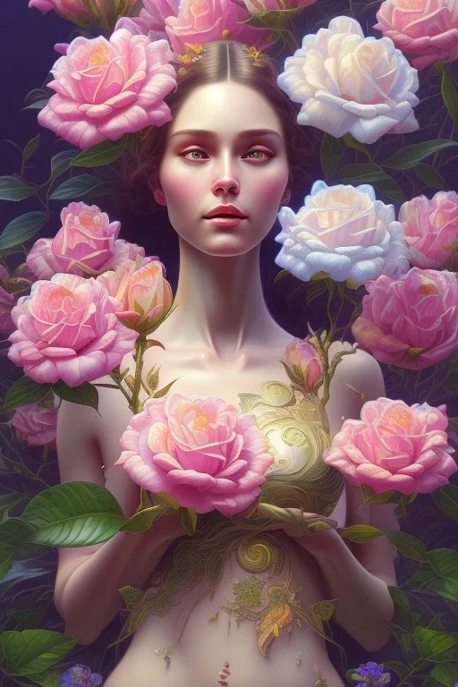 gardenia flowers, colorful, psychedelic, intricate, elegant, highly detailed, digital painting, artstation, concept art, smooth, sharp focus, illustration, art by artgerm and greg rutkowski and alphonse mucha