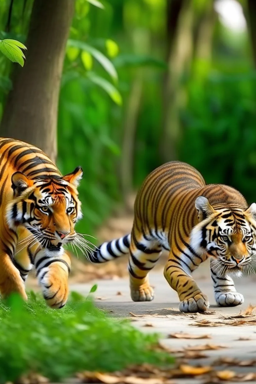 Race between a tiger And a snail