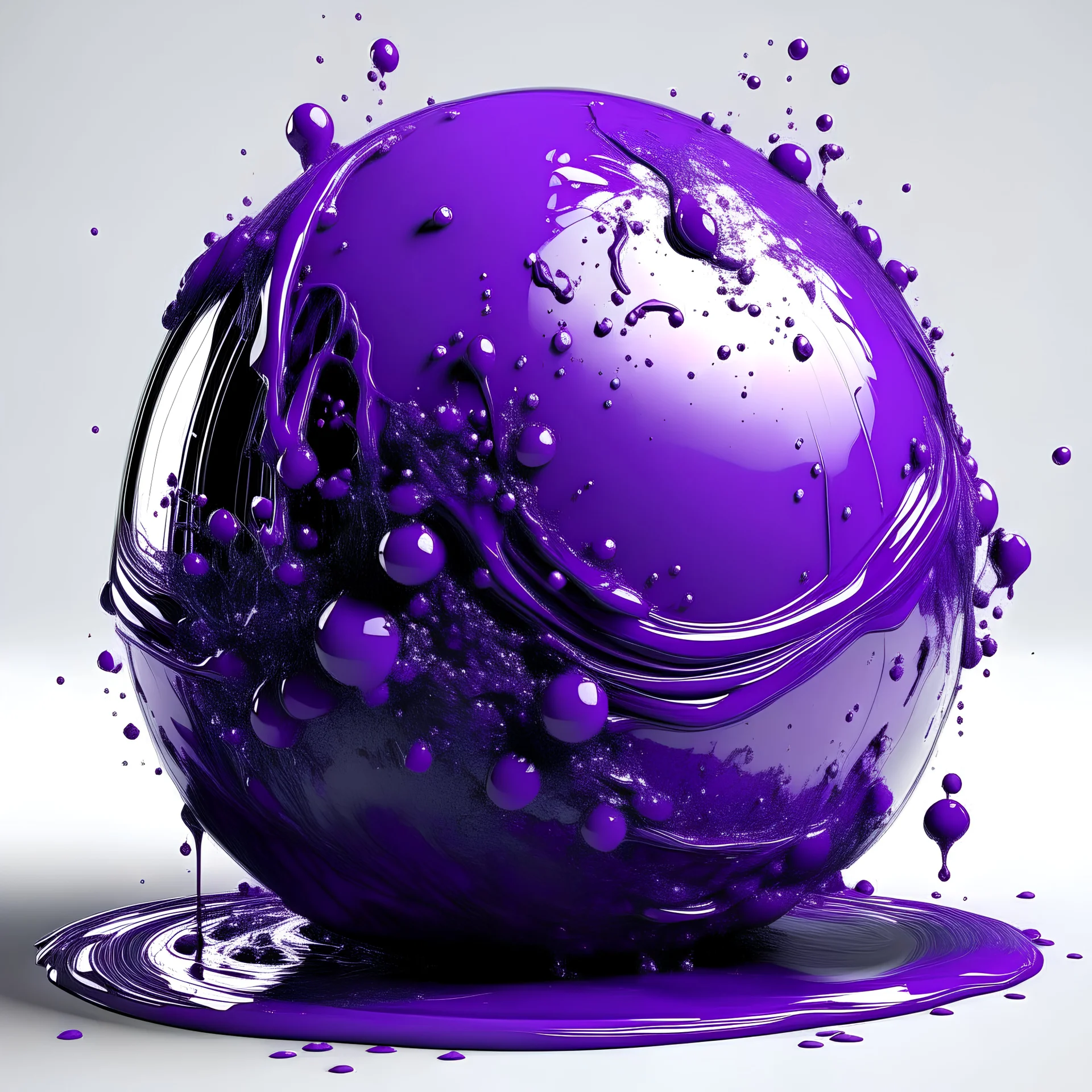 Splashed Sphere in violet