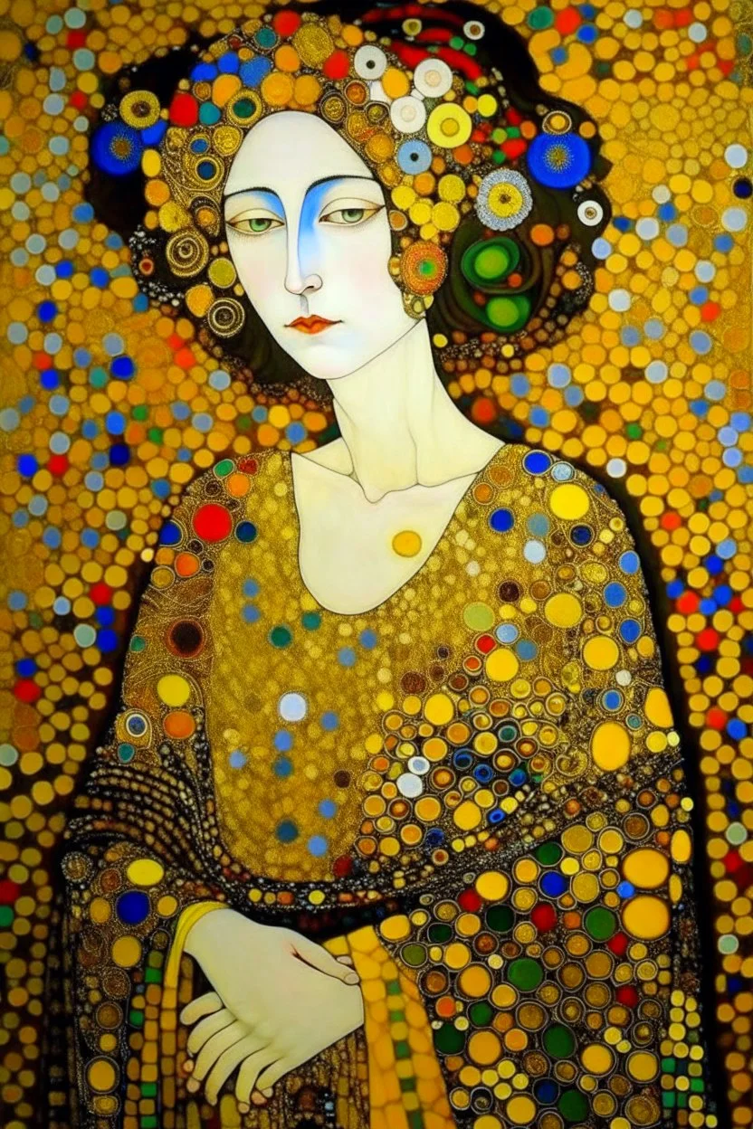 satoshi nakamoto in the style of klimt