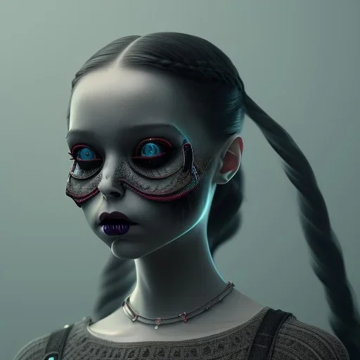 wednesday addams, hyper detail, octane render, unreal engine 5, 8k resolation