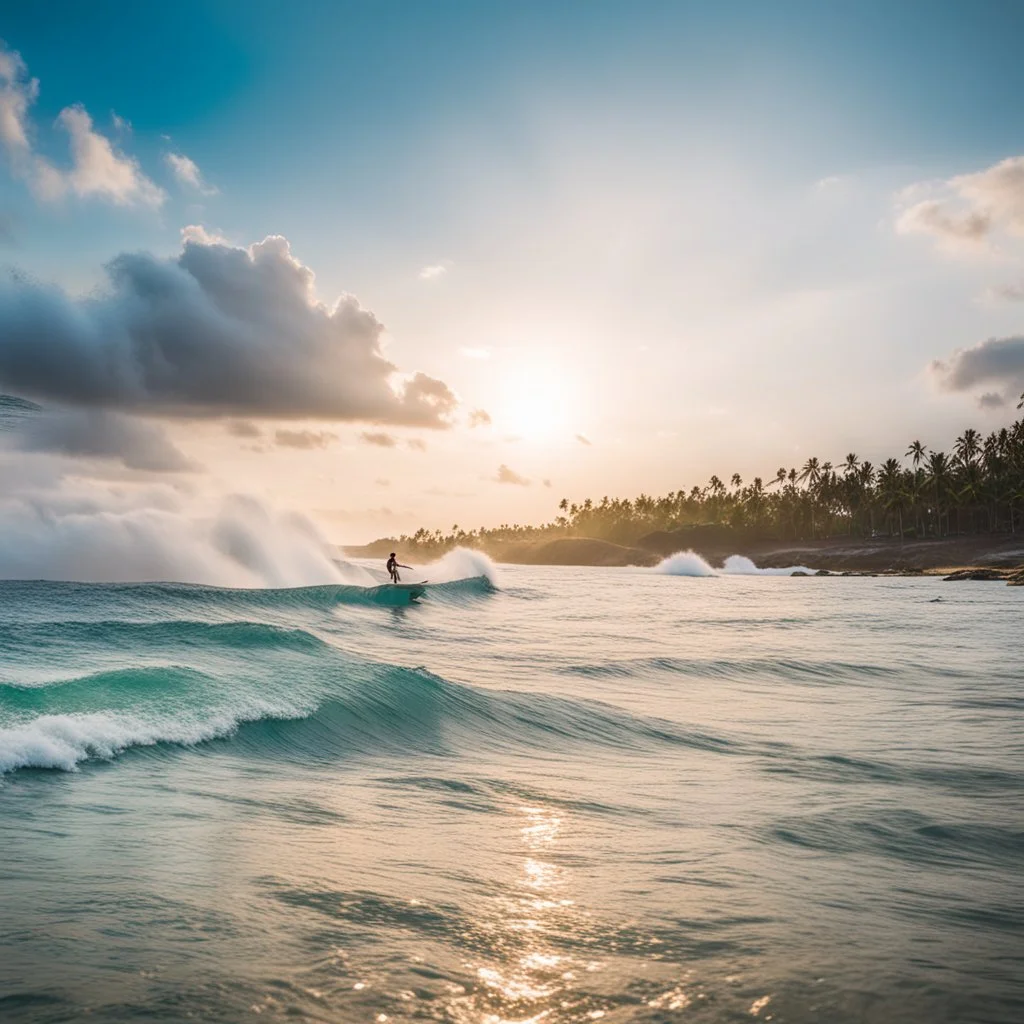 Surfing on the Main Reef of Hikkaduwa Where the waves are big and the vibes are true We're chasing the thrill, feeling so alive In this paradise, where the surfers thrive