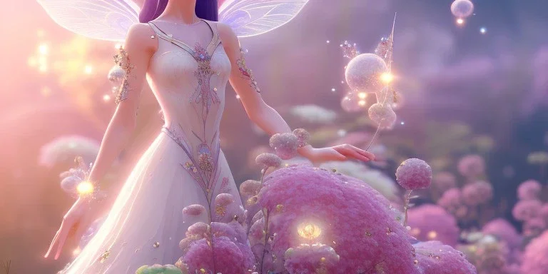 crystal subtle flower in a galactic ambiance beautiful fairy, transparent, delicate colors, in the foreground, full of details, smooth,soft light atmosphere, light effect,vaporwave colorful, concept art, smooth, extremely sharp detail, finely tuned detail, ultra high definition, 8 k, unreal engine 5, ultra sharp focus