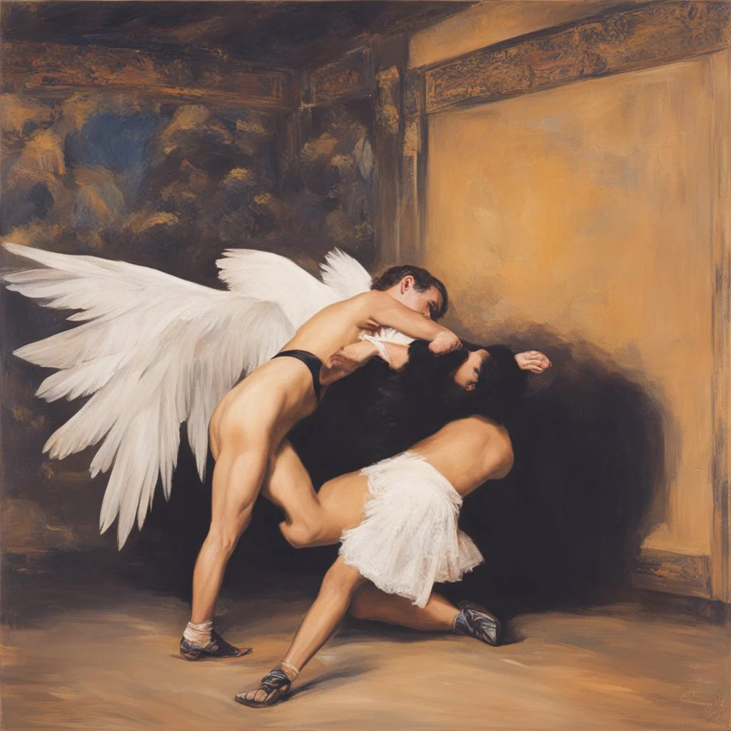 [photo from collection gilman and gonzalez-FALLA] Jacob wrestling with angel