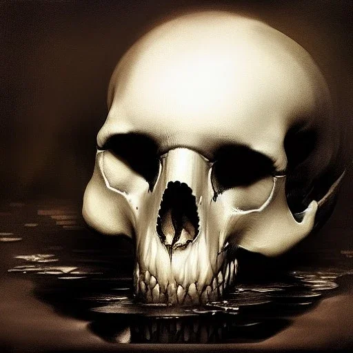 black lotus skull, digital art, rachel ruysch, santiago caruso, craig mullins, midjouney style,