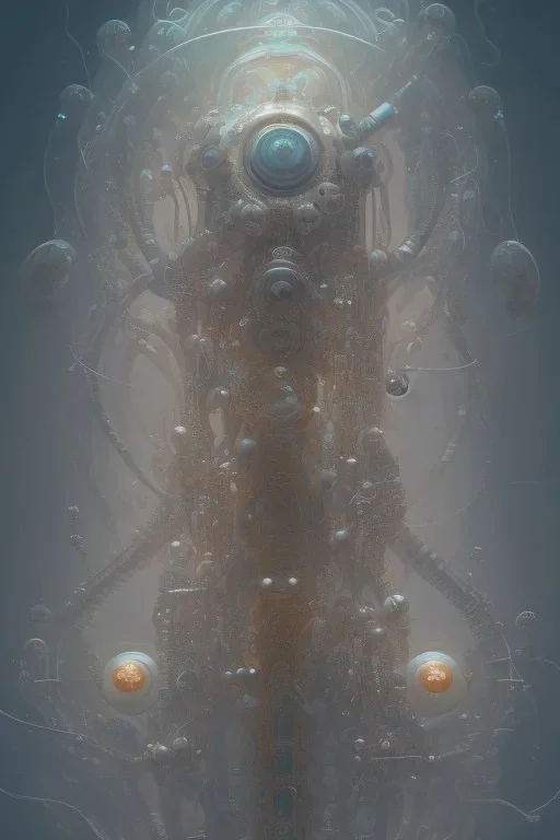 Cyborg biomechanical jellyfish deity, sci-fi, highly detailed, digital painting, artstation, concept art, smooth, sharp focus, illustration, art by artgerm and greg rutkowski and alphonse mucha