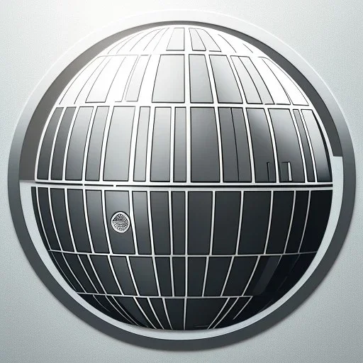 embossed Star Wars death star Logo