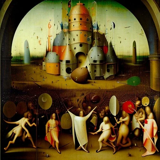  Hieronymous Bosch painting of a football game